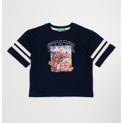 Tricou cu decolteu la baza gatului si imprimeu grafic-BAIETI/IMBRACAMINTE/Tricouri si maiouri-IMBRACAMINTE/Tricouri si maiouri