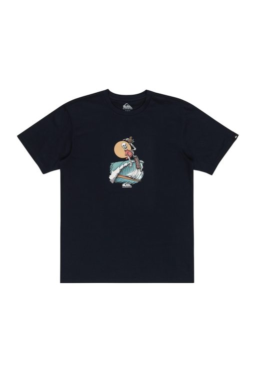 Tricou cu decolteu la baza gatului si imprimeu grafic-BARBATI/IMBRACAMINTE/Tricouri si maiouri-IMBRACAMINTE/Tricouri si maiouri