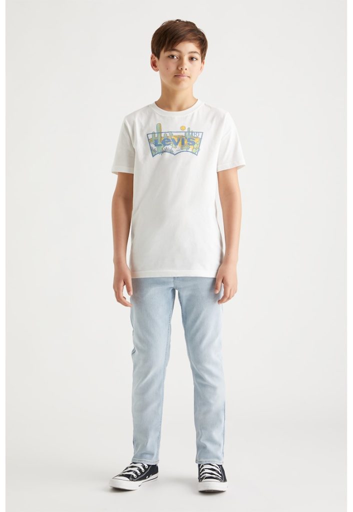 Tricou cu decolteu la baza gatului si imprimeu logo-BAIETI/IMBRACAMINTE/Tricouri si maiouri-IMBRACAMINTE/Tricouri si maiouri