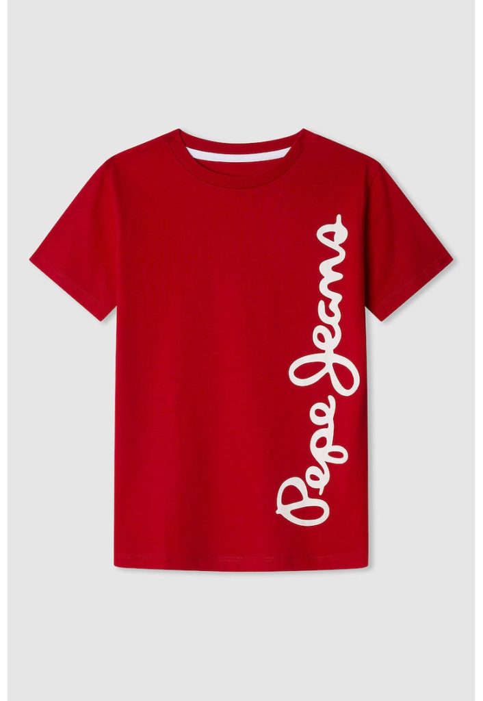 Tricou cu decolteu la baza gatului si logo-BAIETI/IMBRACAMINTE/Tricouri si maiouri-IMBRACAMINTE/Tricouri si maiouri