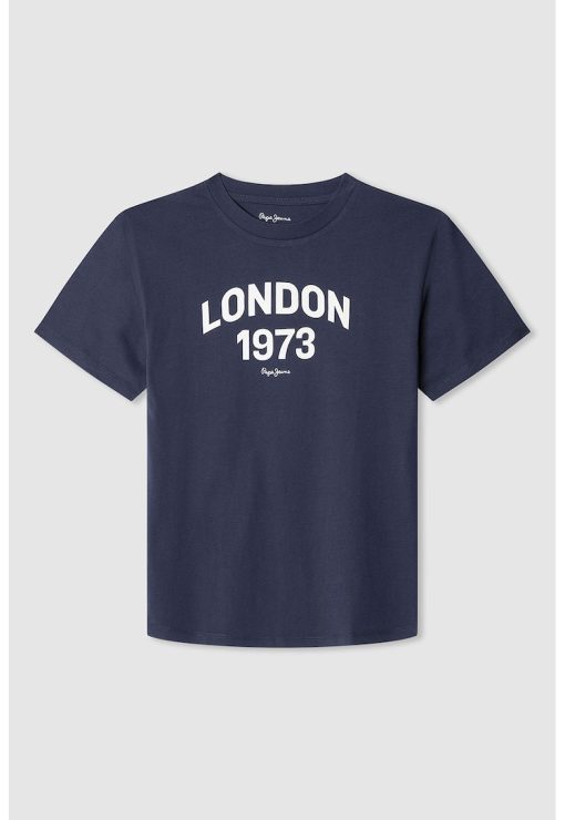 Tricou cu decolteu la baza gatului si logo-BAIETI/IMBRACAMINTE/Tricouri si maiouri-IMBRACAMINTE/Tricouri si maiouri