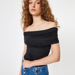 Tricou cu decolteu pe umeri-FEMEI/IMBRACAMINTE/Tricouri si maiouri-IMBRACAMINTE/Tricouri si maiouri