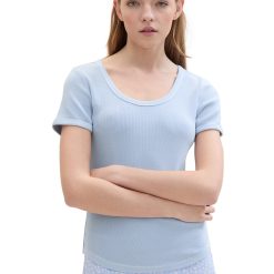 Tricou cu decolteu rotund-FEMEI/IMBRACAMINTE/Tricouri si maiouri-IMBRACAMINTE/Tricouri si maiouri