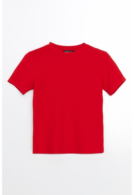 Tricou cu decolteu rotund-FEMEI/IMBRACAMINTE/Tricouri si maiouri-IMBRACAMINTE/Tricouri si maiouri