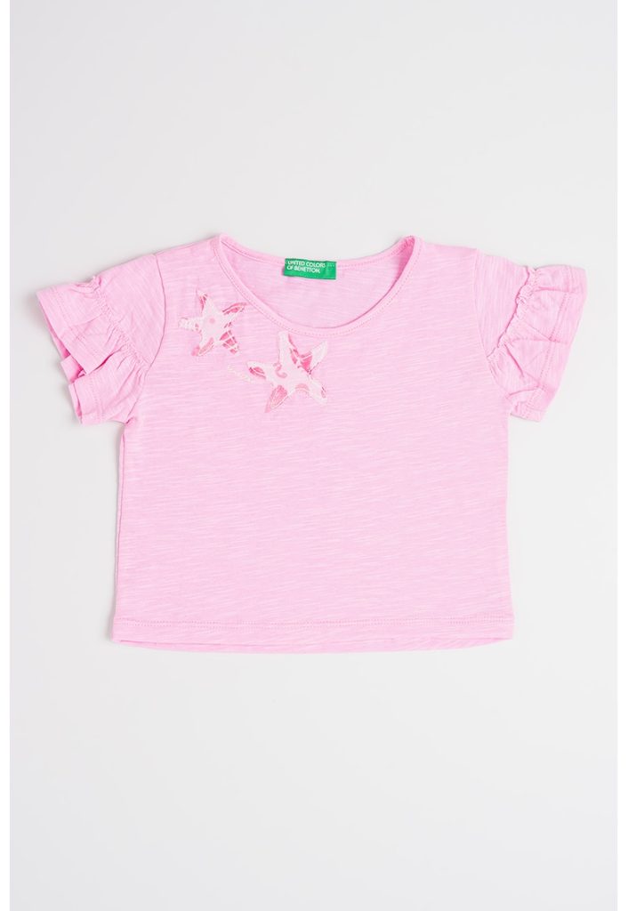 Tricou cu detaliu text-FETE/IMBRACAMINTE/Tricouri si maiouri-IMBRACAMINTE/Tricouri si maiouri