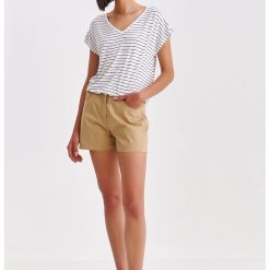 Tricou cu dungi si decolteu in V-FEMEI/IMBRACAMINTE/Tricouri si maiouri-IMBRACAMINTE/Tricouri si maiouri