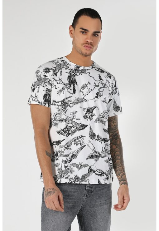 Tricou cu imprimeu grafic-BARBATI/IMBRACAMINTE/Tricouri si maiouri-IMBRACAMINTE/Tricouri si maiouri
