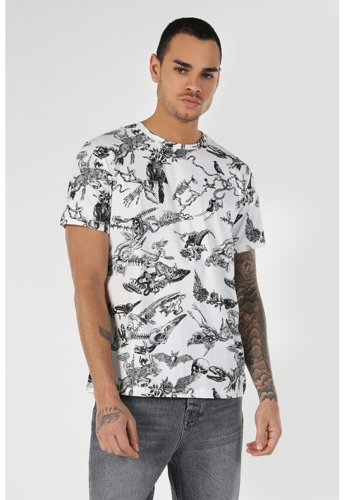 Tricou cu imprimeu grafic-BARBATI/IMBRACAMINTE/Tricouri si maiouri-IMBRACAMINTE/Tricouri si maiouri