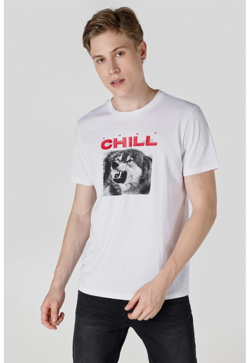 Tricou cu imprimeu grafic-BARBATI/IMBRACAMINTE/Tricouri si maiouri-IMBRACAMINTE/Tricouri si maiouri