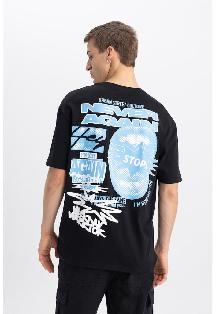 Tricou cu imprimeu grafic-BARBATI/IMBRACAMINTE/Tricouri si maiouri-IMBRACAMINTE/Tricouri si maiouri