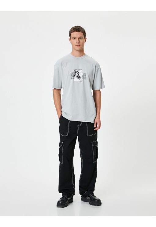 Tricou cu imprimeu grafic-BARBATI/IMBRACAMINTE/Tricouri si maiouri-IMBRACAMINTE/Tricouri si maiouri
