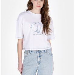 Tricou cu imprimeu grafic-FEMEI/IMBRACAMINTE/Tricouri si maiouri-IMBRACAMINTE/Tricouri si maiouri