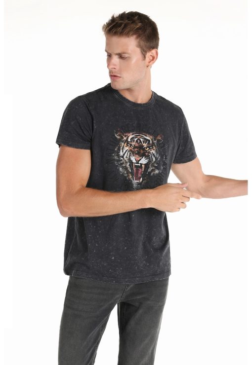 Tricou cu imprimeu grafic-BARBATI/IMBRACAMINTE/Tricouri si maiouri-IMBRACAMINTE/Tricouri si maiouri