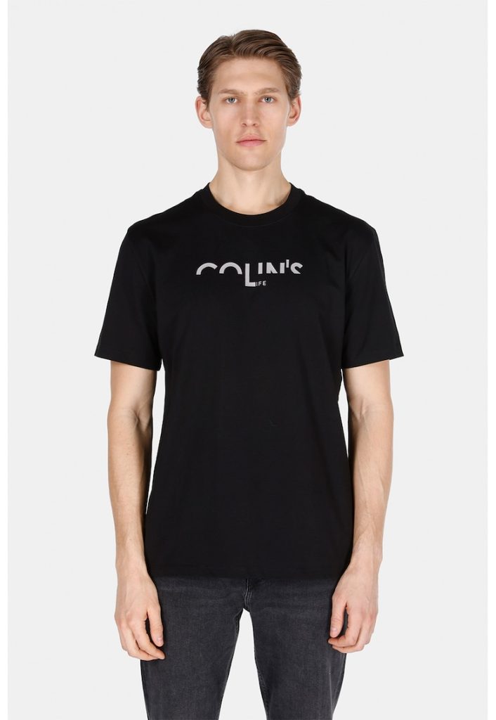 Tricou cu imprimeu si decolteu la baza gatului-BARBATI/IMBRACAMINTE/Tricouri si maiouri-IMBRACAMINTE/Tricouri si maiouri