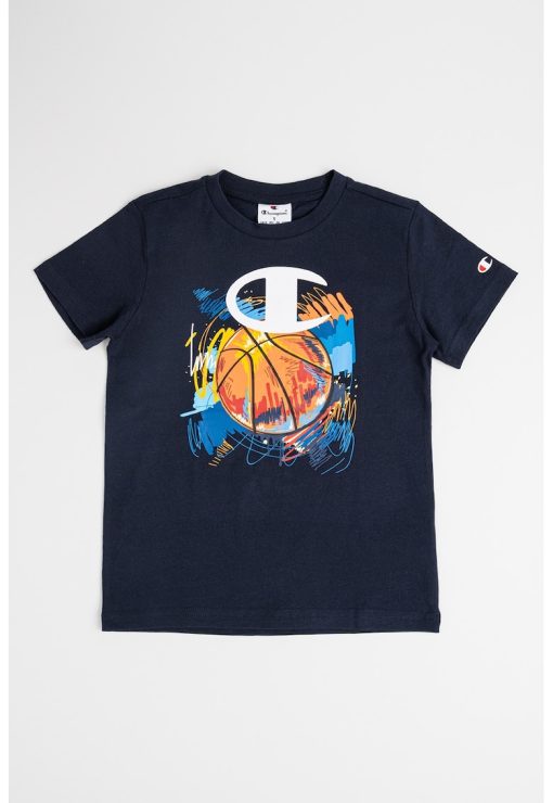 Tricou cu imprimeu si decolteu la baza gatului-BAIETI/IMBRACAMINTE/Tricouri si maiouri-IMBRACAMINTE/Tricouri si maiouri