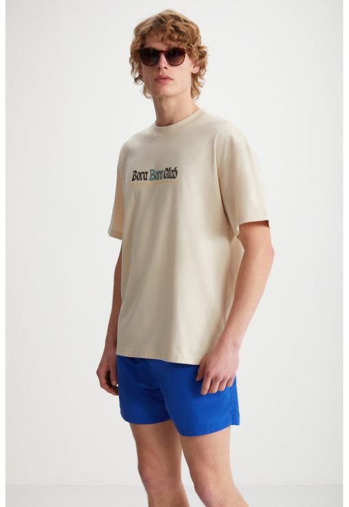 Tricou cu imprimeu si maneci cazute-BARBATI/IMBRACAMINTE/Tricouri si maiouri-IMBRACAMINTE/Tricouri si maiouri