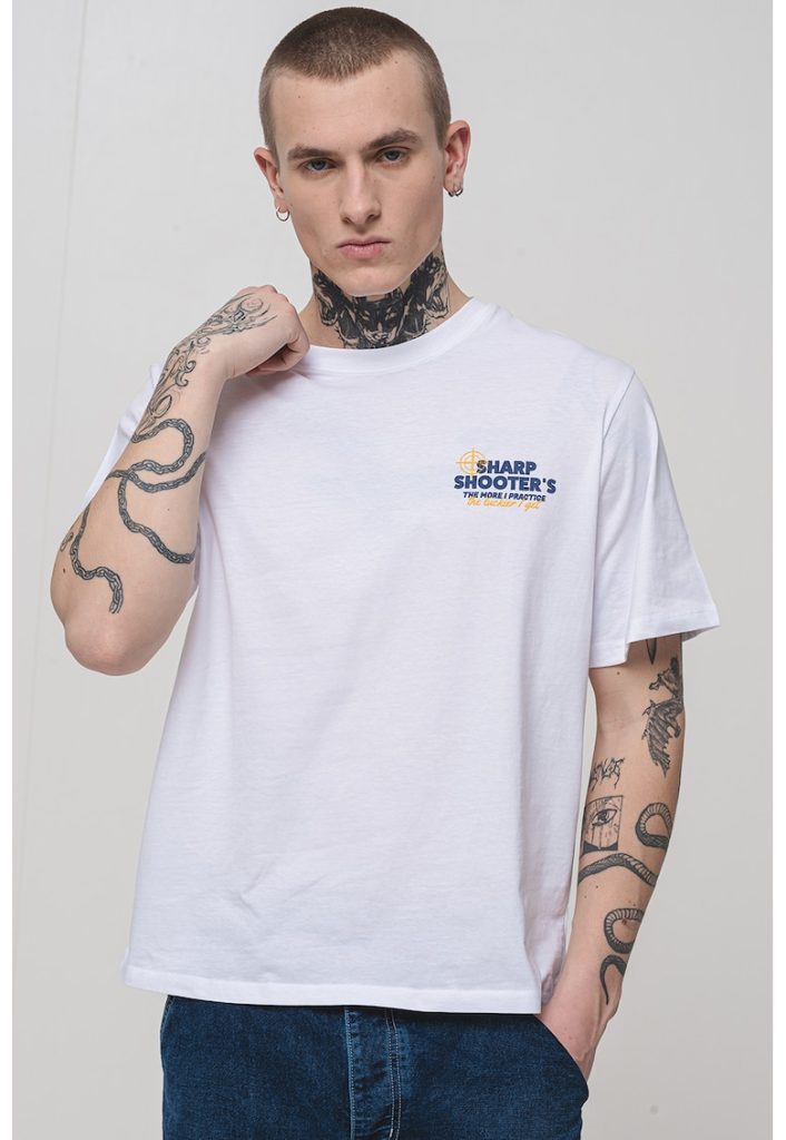 Tricou cu imprimeu text-BARBATI/IMBRACAMINTE/Tricouri si maiouri-IMBRACAMINTE/Tricouri si maiouri