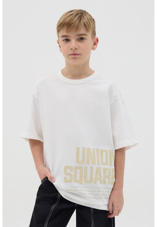 Tricou cu imprimeu text-BAIETI/IMBRACAMINTE/Tricouri si maiouri-IMBRACAMINTE/Tricouri si maiouri