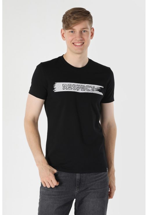 Tricou cu imprimeu text-BARBATI/IMBRACAMINTE/Tricouri si maiouri-IMBRACAMINTE/Tricouri si maiouri