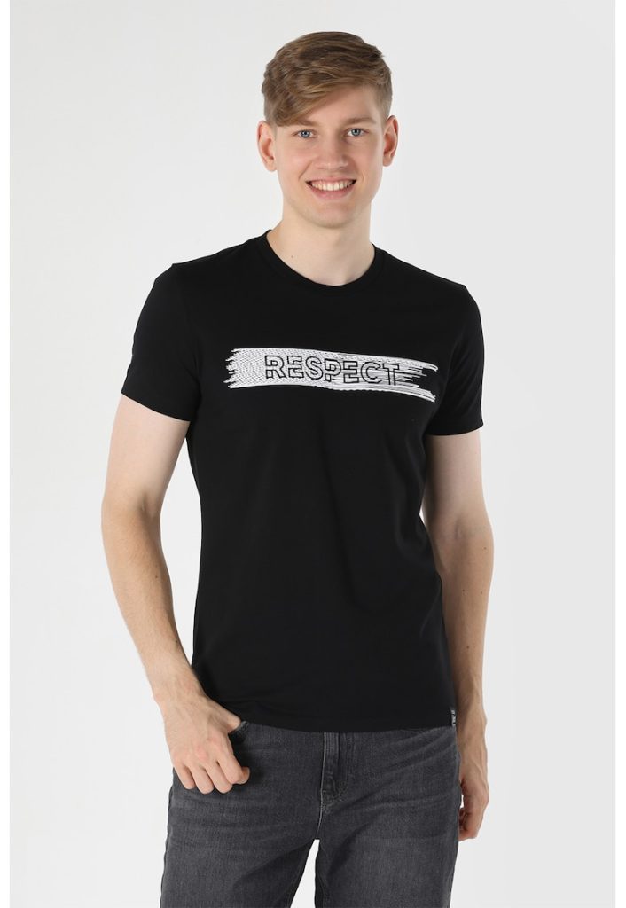 Tricou cu imprimeu text-BARBATI/IMBRACAMINTE/Tricouri si maiouri-IMBRACAMINTE/Tricouri si maiouri
