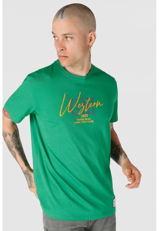Tricou cu imprimeu text-BARBATI/IMBRACAMINTE/Tricouri si maiouri-IMBRACAMINTE/Tricouri si maiouri