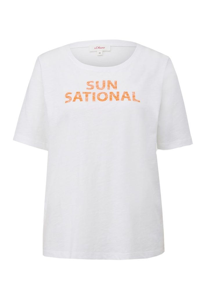 Tricou cu imprimeu text-FEMEI/IMBRACAMINTE/Tricouri si maiouri-IMBRACAMINTE/Tricouri si maiouri