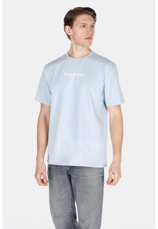 Tricou cu imprimeu text frontal-BARBATI/IMBRACAMINTE/Tricouri si maiouri-IMBRACAMINTE/Tricouri si maiouri