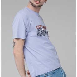 Tricou cu model grafic si decolteu la baza gatului-BARBATI/IMBRACAMINTE/Tricouri si maiouri-IMBRACAMINTE/Tricouri si maiouri