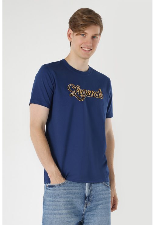 Tricou cu text brodat-BARBATI/IMBRACAMINTE/Tricouri si maiouri-IMBRACAMINTE/Tricouri si maiouri