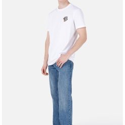 Tricou de bumbac cu aplicatie pe piept-BARBATI/IMBRACAMINTE/Tricouri si maiouri-IMBRACAMINTE/Tricouri si maiouri