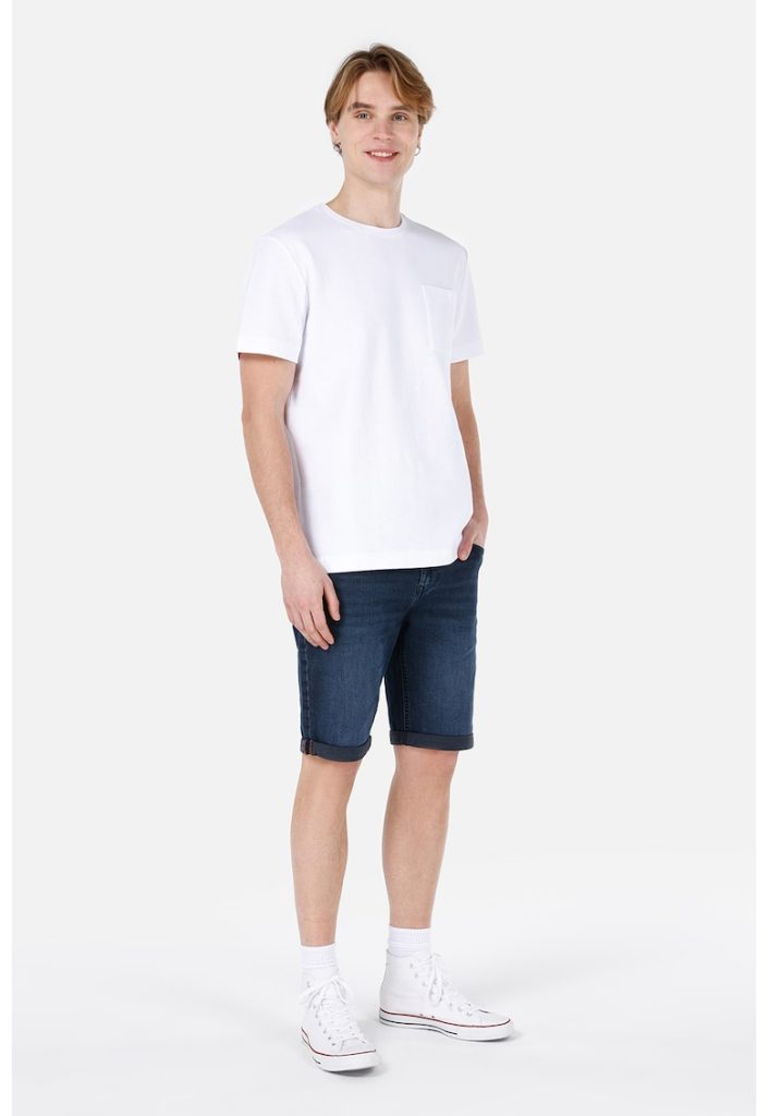 Tricou de bumbac cu buzunar pe piept-BARBATI/IMBRACAMINTE/Tricouri si maiouri-IMBRACAMINTE/Tricouri si maiouri