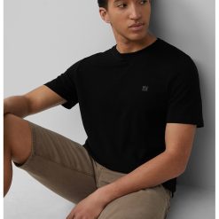 Tricou de bumbac cu decolteu la baza gatului-BARBATI/IMBRACAMINTE/Tricouri si maiouri-IMBRACAMINTE/Tricouri si maiouri
