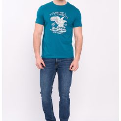 Tricou de bumbac cu decolteu la baza gatului-BARBATI/IMBRACAMINTE/Tricouri si maiouri-IMBRACAMINTE/Tricouri si maiouri