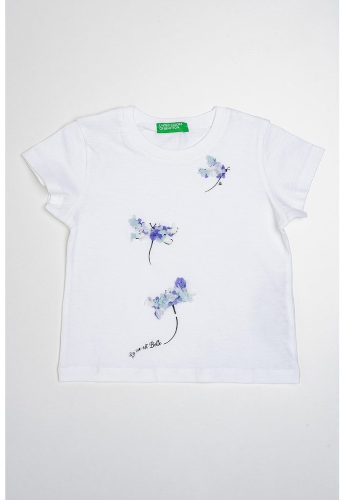 Tricou de bumbac cu decolteu la baza gatului-FETE/IMBRACAMINTE/Tricouri si maiouri-IMBRACAMINTE/Tricouri si maiouri