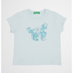 Tricou de bumbac cu decolteu la baza gatului-FETE/IMBRACAMINTE/Tricouri si maiouri-IMBRACAMINTE/Tricouri si maiouri