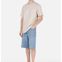 Tricou de bumbac cu decolteu la baza gatului-BARBATI/IMBRACAMINTE/Tricouri si maiouri-IMBRACAMINTE/Tricouri si maiouri