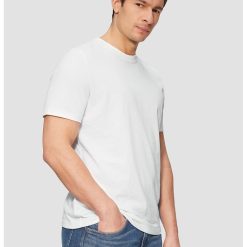 Tricou de bumbac cu decolteu la baza gatului-BARBATI/IMBRACAMINTE/Tricouri si maiouri-IMBRACAMINTE/Tricouri si maiouri