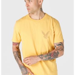 Tricou de bumbac cu decolteu la baza gatului-BARBATI/IMBRACAMINTE/Tricouri si maiouri-IMBRACAMINTE/Tricouri si maiouri