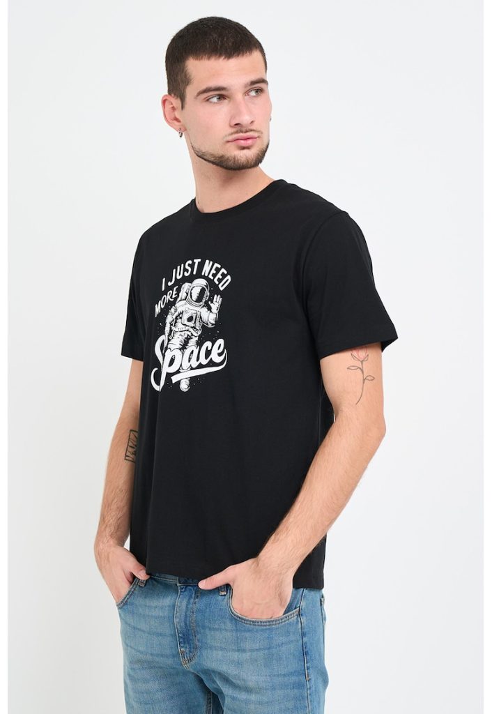 Tricou de bumbac cu imprimeu-BARBATI/IMBRACAMINTE/Tricouri si maiouri-IMBRACAMINTE/Tricouri si maiouri