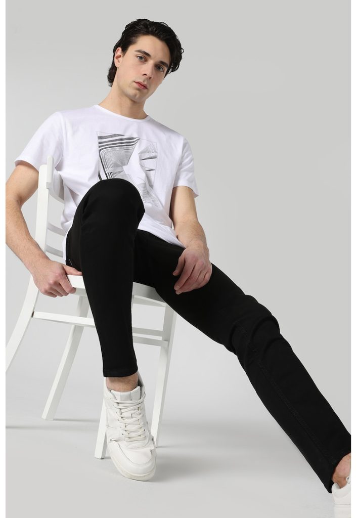 Tricou de bumbac cu imprimeu-BARBATI/IMBRACAMINTE/Tricouri si maiouri-IMBRACAMINTE/Tricouri si maiouri