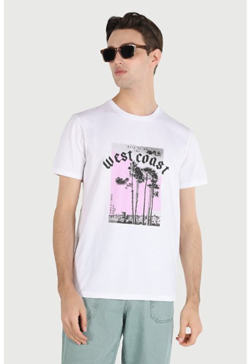 Tricou de bumbac cu imprimeu-BARBATI/IMBRACAMINTE/Tricouri si maiouri-IMBRACAMINTE/Tricouri si maiouri