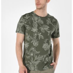 Tricou de bumbac cu imprimeu floral-BARBATI/IMBRACAMINTE/Tricouri si maiouri-IMBRACAMINTE/Tricouri si maiouri