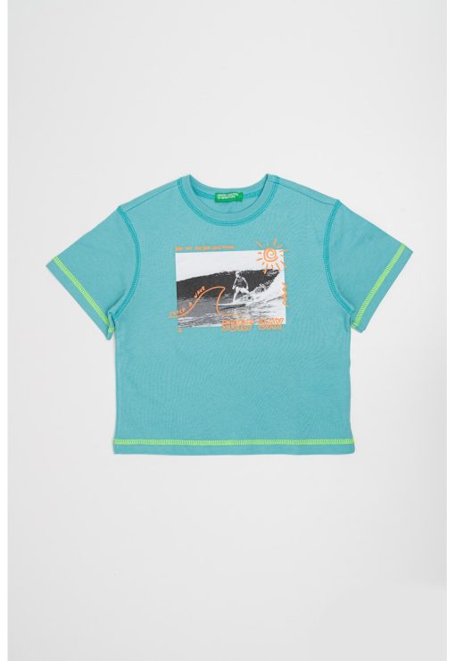 Tricou de bumbac cu imprimeu grafic-BAIETI/IMBRACAMINTE/Tricouri si maiouri-IMBRACAMINTE/Tricouri si maiouri