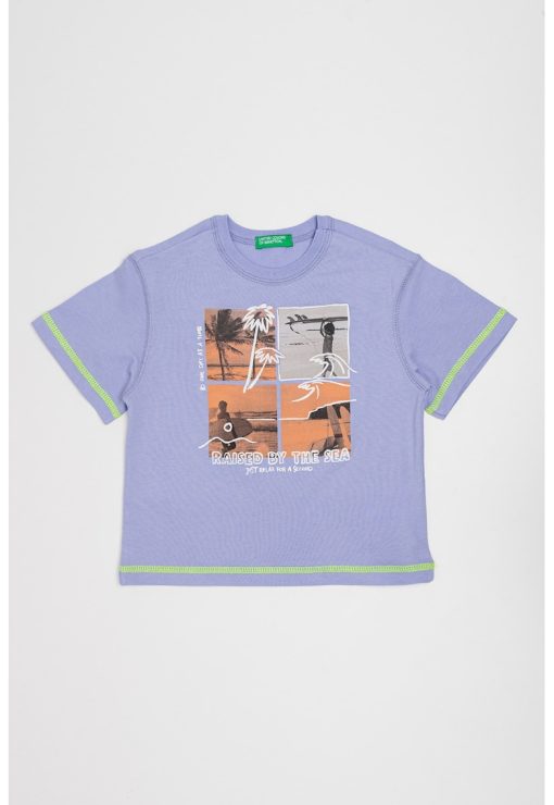 Tricou de bumbac cu imprimeu grafic-BAIETI/IMBRACAMINTE/Tricouri si maiouri-IMBRACAMINTE/Tricouri si maiouri