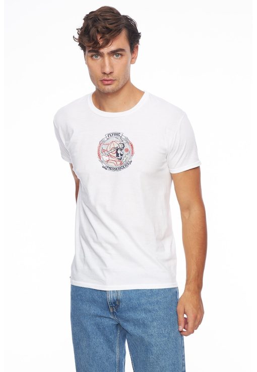 Tricou de bumbac cu imprimeu grafic-BARBATI/IMBRACAMINTE/Tricouri si maiouri-IMBRACAMINTE/Tricouri si maiouri