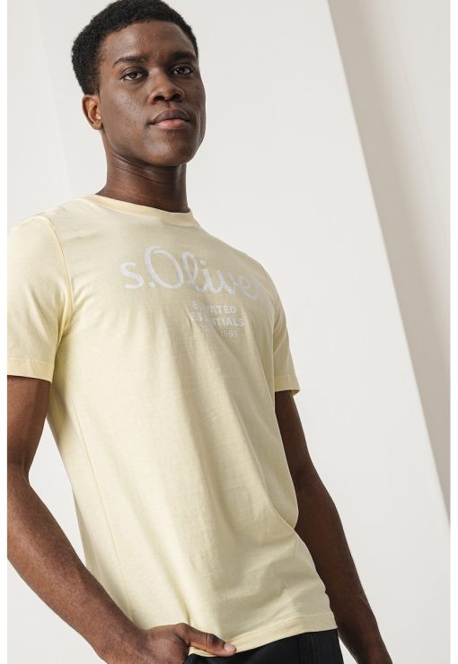 Tricou de bumbac cu imprimeu logo-BARBATI/IMBRACAMINTE/Tricouri si maiouri-IMBRACAMINTE/Tricouri si maiouri