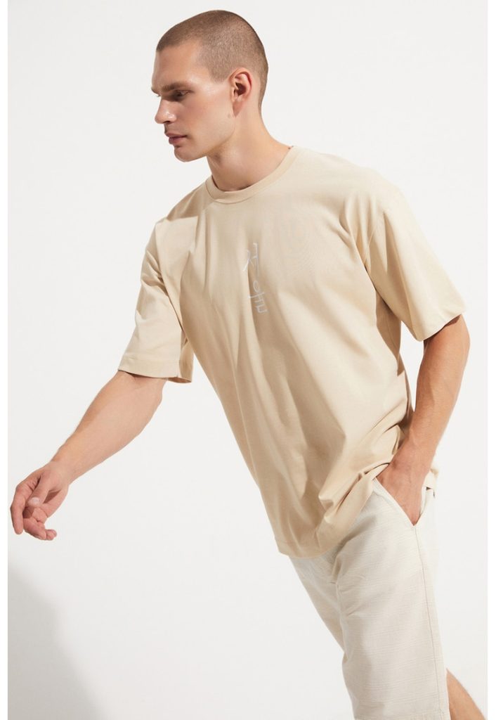 Tricou de bumbac cu imprimeu text-BARBATI/IMBRACAMINTE/Tricouri si maiouri-IMBRACAMINTE/Tricouri si maiouri