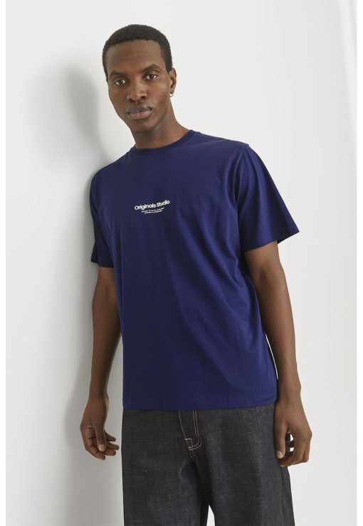 Tricou de bumbac cu imprimeu text-BARBATI/IMBRACAMINTE/Tricouri si maiouri-IMBRACAMINTE/Tricouri si maiouri