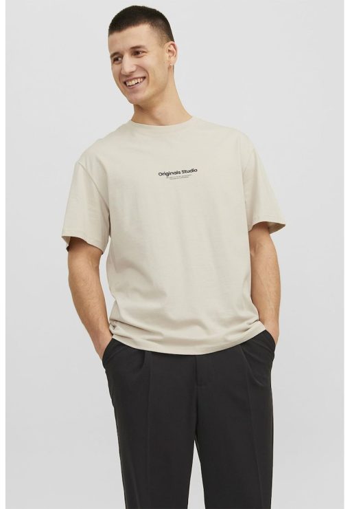 Tricou de bumbac cu imprimeu text-BARBATI/IMBRACAMINTE/Tricouri si maiouri-IMBRACAMINTE/Tricouri si maiouri