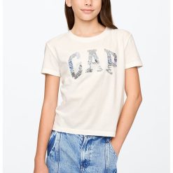Tricou de bumbac cu logo-FETE/IMBRACAMINTE/Tricouri si maiouri-IMBRACAMINTE/Tricouri si maiouri